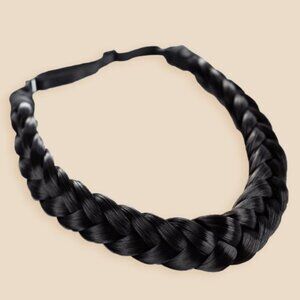 Madison Braids- Black Two Strand Braid Hairpiece/Headband NEW